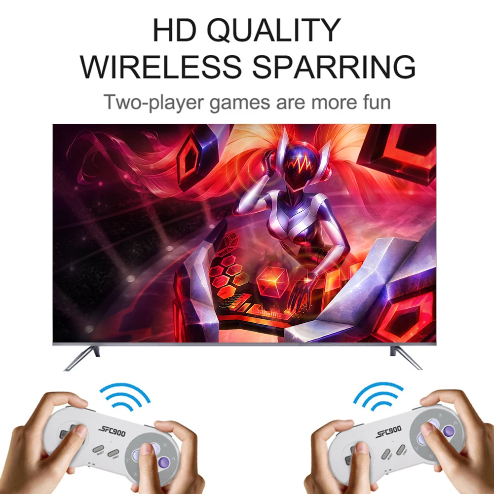 Sf900 Lettore Di Giochi Portatile 4700 Giochi Videogioco Portatile Hdmi-Compatibile 2.4G Wireless Dual Gamepad Per Sega Mega Drive