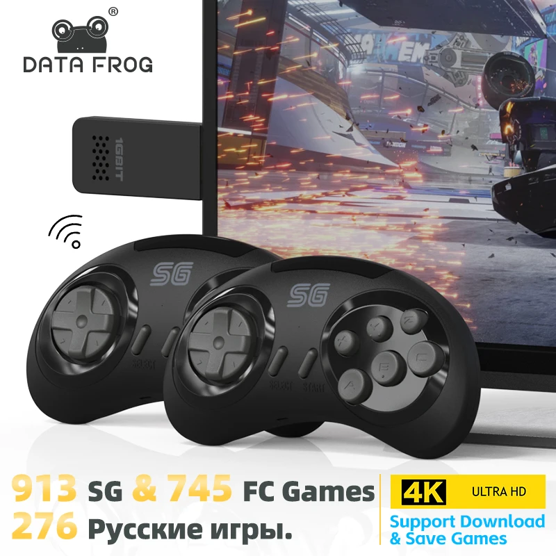 Data Frog 16 Bit Wireless Sega Console Di Gioco Per Sega Mega Drive 2 1913 Giochi Nes Integrati Per Console Di Videogiochi Sega Joystick