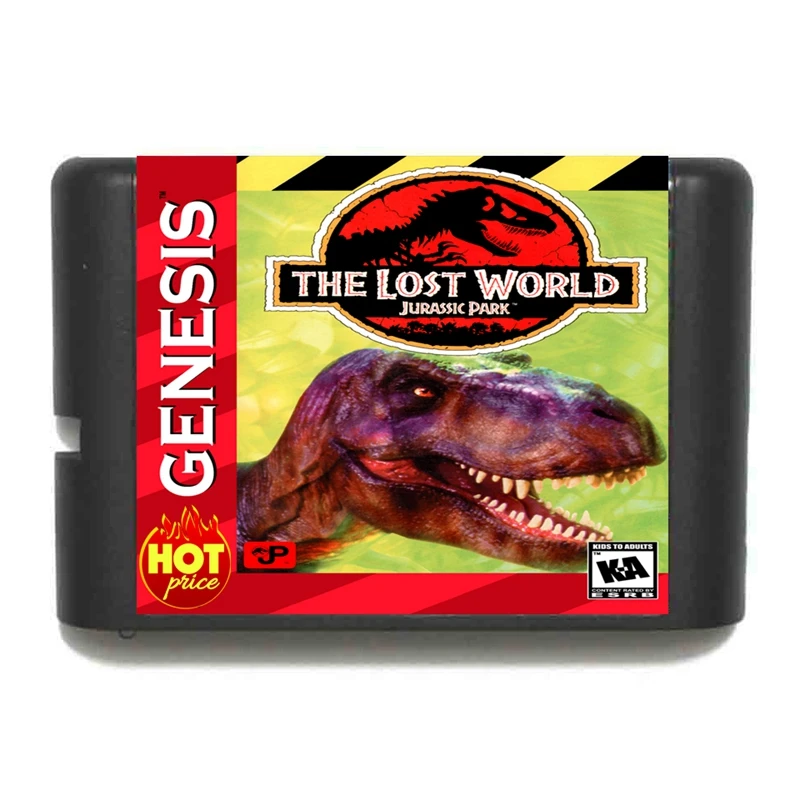 Nuovo Arrivo Lost World Jurassic Park 16Bit Md Game Card Per Sega Mega Drive Per Genesis