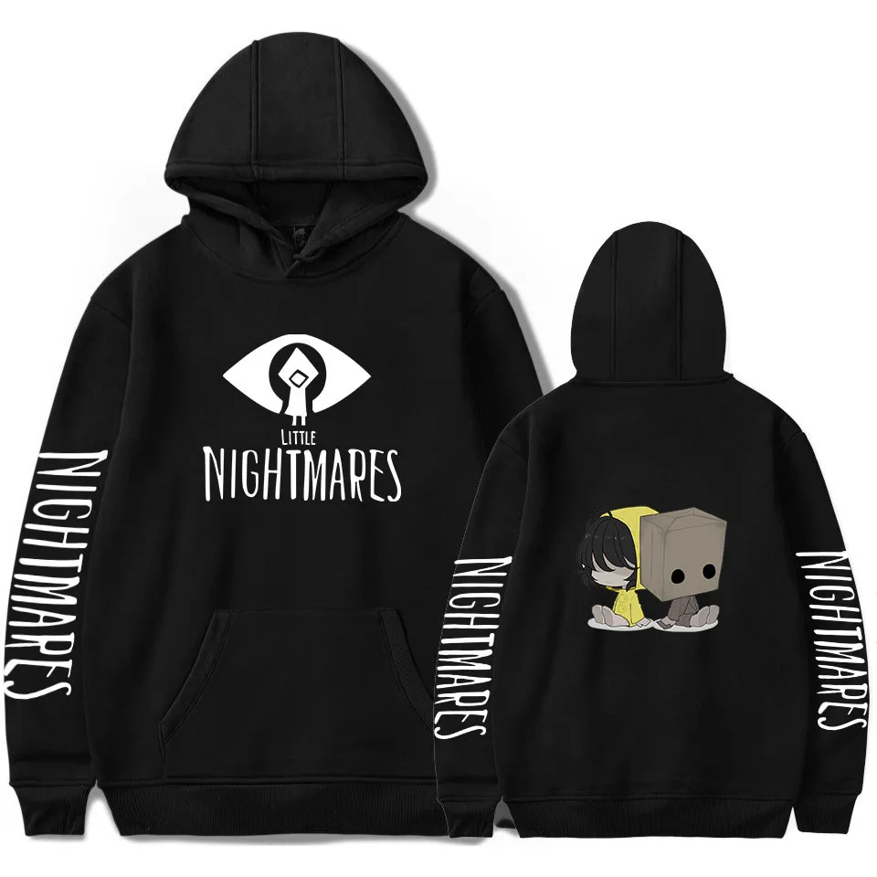 Gioco Caldo Piccoli Incubi Mono Sei Divertenti Felpa Con Cappuccio Hip Hop Felpe Grafiche Poleron Hombre Streetwear Tuta Harajuku