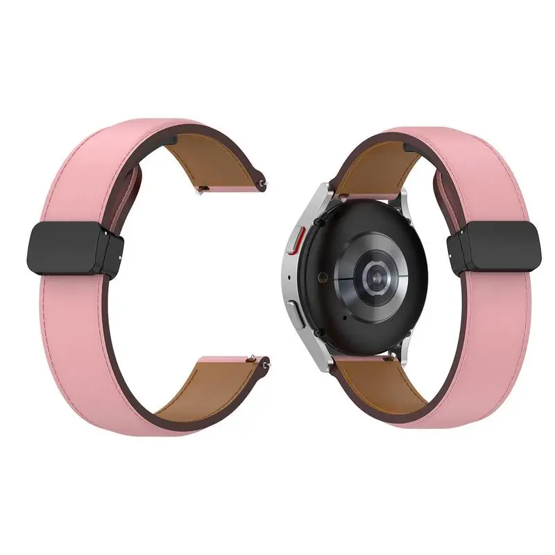 Cinturino In Pelle Per Samsung Per Galaxy Watch 6/Watch 6 Classic Watch Band 20Mm Smartwatch No Gap Bracciale Per Galaxy Watch