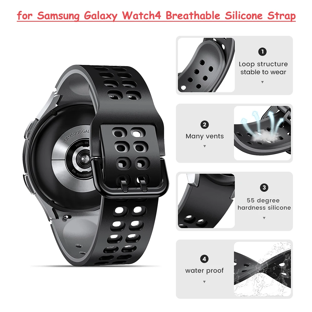 20Mm Per Samsung Galaxy Watch 5 4/Classic 46Mm 42Mm Smartwatch Silicone Correa Galaxy Watch 5 4 44Mm 40Mm Cinturino