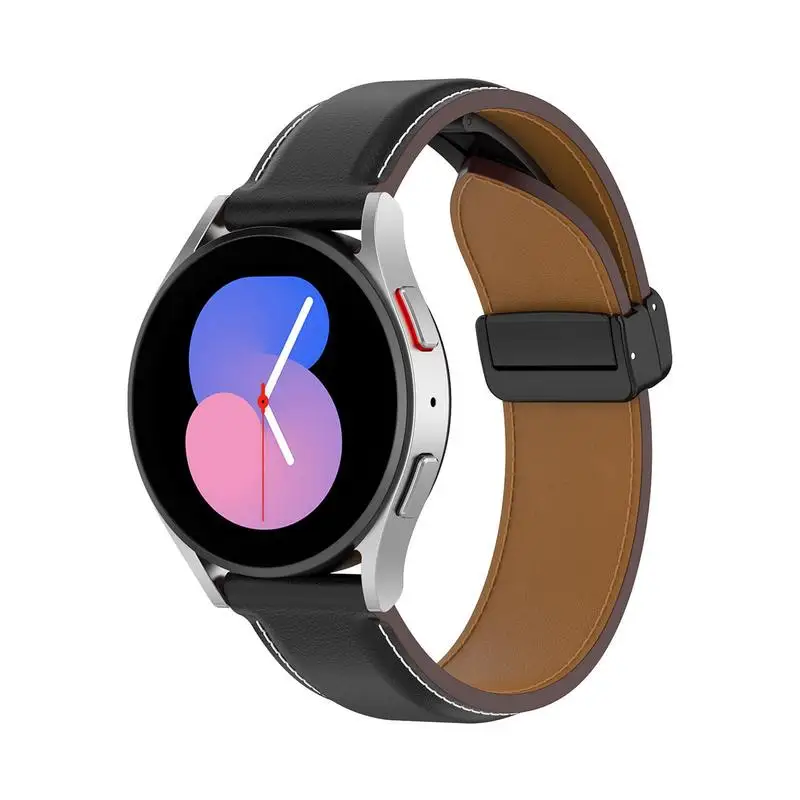 Cinturino In Pelle Per Samsung Per Galaxy Watch 6/Watch 6 Classic Watch Band 20Mm Smartwatch No Gap Bracciale Per Galaxy Watch