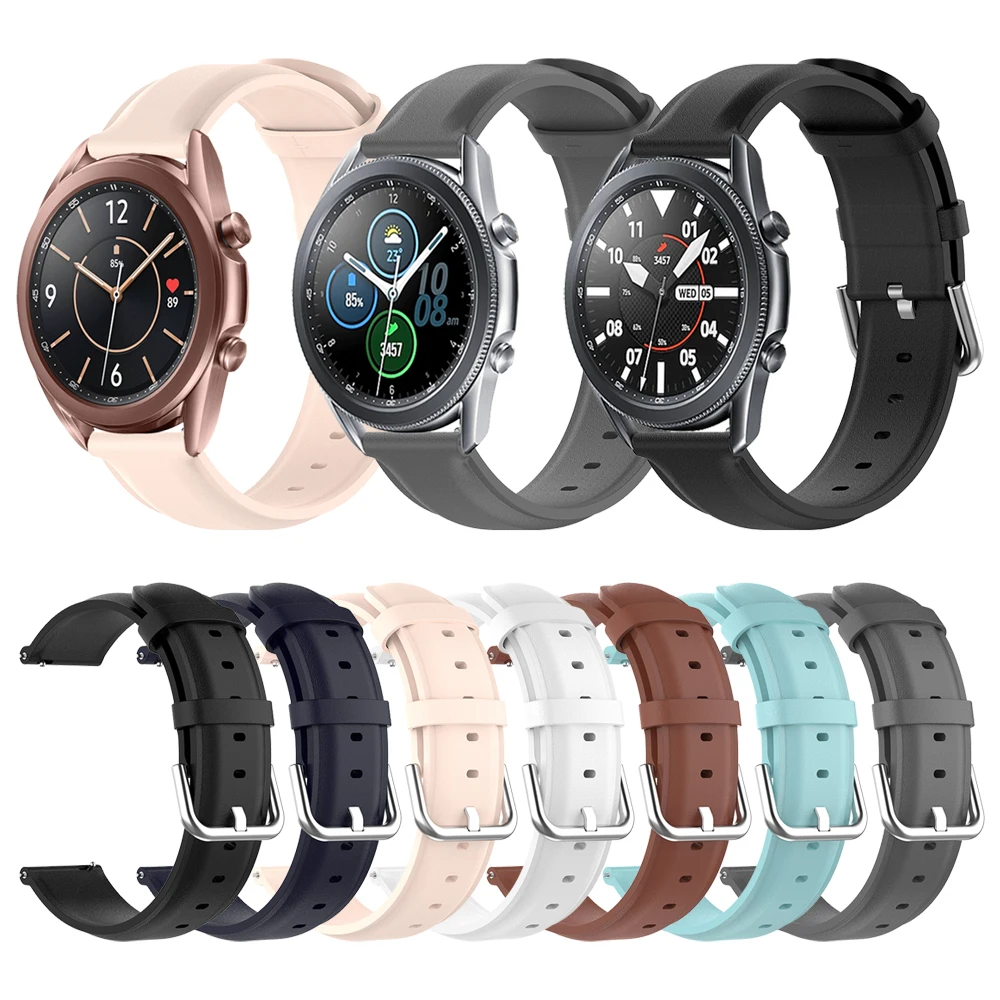 Per Samsung Galaxy Watch3 45Mm 41Mm Cinturino In Pelle Per Samsung Galaxy Watch 3 Lte Smartwatch Accessori Cinturino Cinturino