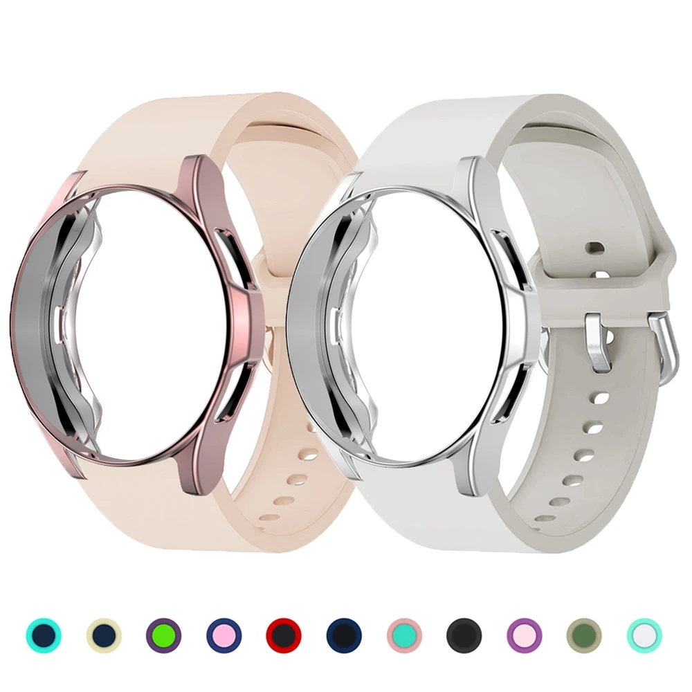 Custodia + Cinturino Per Samsung Galaxy Watch 4 Classic 46Mm 42Mm 44Mm 40Mm Smartwatch Cinturino Ridge Sport Bracciale Galaxy Watch 4 Strap