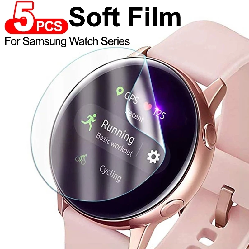 Pellicola Salvaschermo Softs 5 Pezzi Per Samsung Galaxy Watch 46Mm 42Mm Smartwatch Pellicola Trasparente Antigraffio Antigraffio