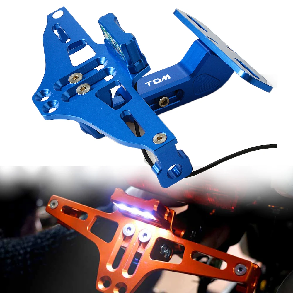 For Yamaha Tdm 900 850 Mt125 Mt03 Mt01 Mt 125 03 01 Xt660 Motorcycle License Plate Bracket Licence Plate Holder And Signal Lamp