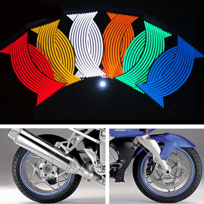 Adesivi Per Ruote Riflettente Rim Stripe Tape Bike Moto Per Yamaha Hold 700 Pcx160 Bandit Zx10R Hepa 125 Yamaha Mt 10