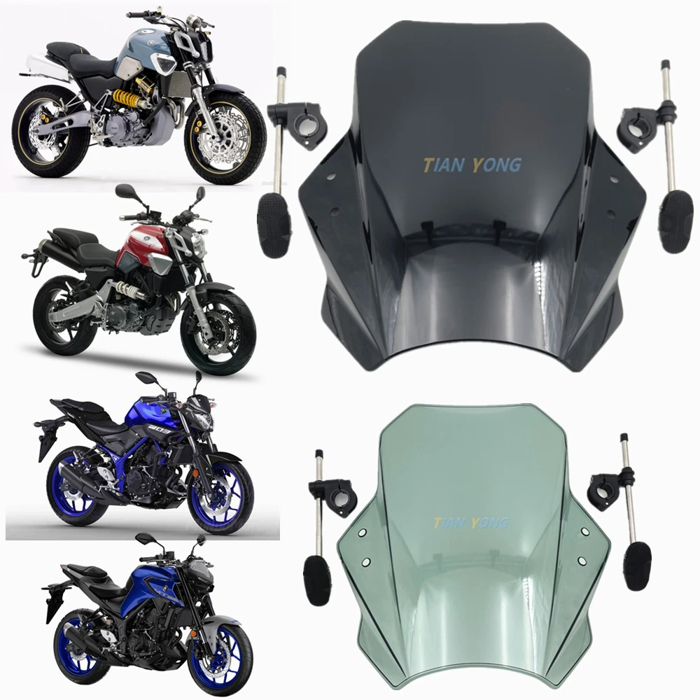 Parabrezza Moto Su E Giù Regolabile Universale Parabrezza Spoiler Estensione Deflettore Per Yamaha Mt 03 07 09 10 125 Sp