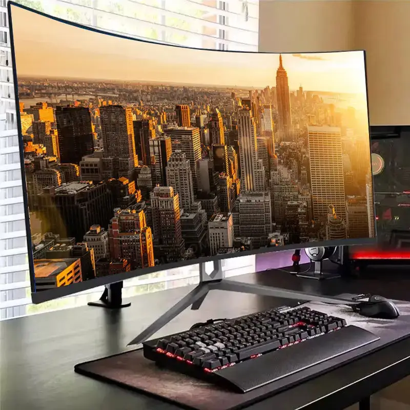 Aotesier Factory Oem 24 27 Monitor Lcd Da 32 Pollici 144Hz 165Hz 240Hz Display Pc 4K 2K Nereus Qualsiasi Gamma Di Prezzi Monitor Da Gioco Curvo