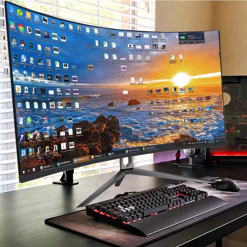 Aotesier Ultra Sottile Largo 1K 2K 22 24 27 Monitor Curvo Da Gioco Per Computer Da 32 Pollici, Monitor Da Gioco, Pc Gamer, Monitor Lcd Per Gioco