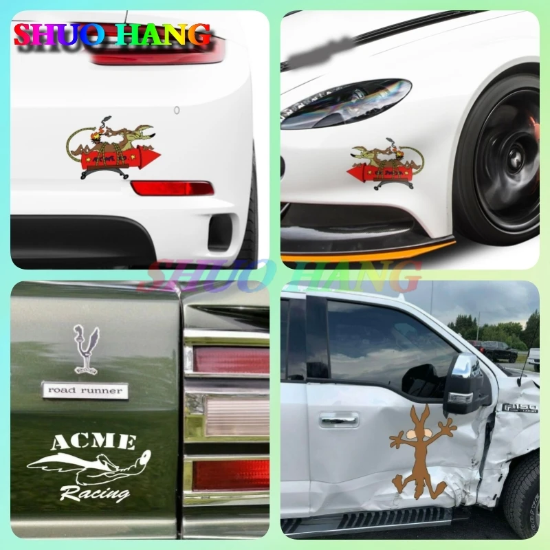 Impermeabile Rd181 Wile E. Acme Racing Coyote Rocket Vinyl Funny Rat Rod Hot Rod Vintage Racing Rat Fink Wall Splat Dent Sticker