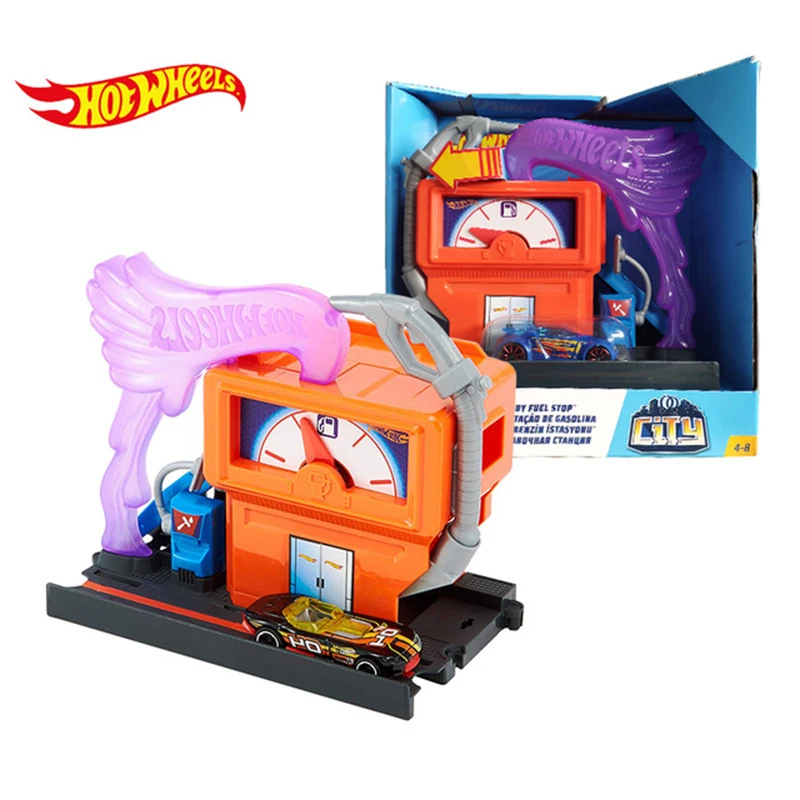 Hot Wheels Car Track Toy City Builder Straight With Diecast Car Connect Con Altri Hotwheel Track Brinquedo Pista Per Regalo Per Bambini