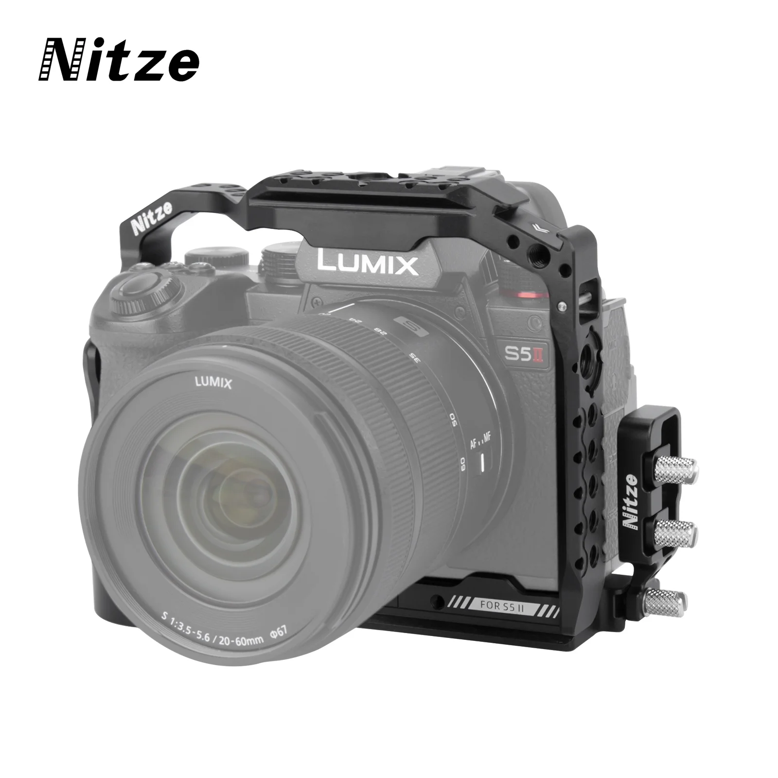 Gabbia Nitze Con Morsetto Per Cavo Hdmi/ Usb-C Per Fotocamera Panasonic Lumix G9 Ii / S5 Ii / S5 Iix-T-P05B