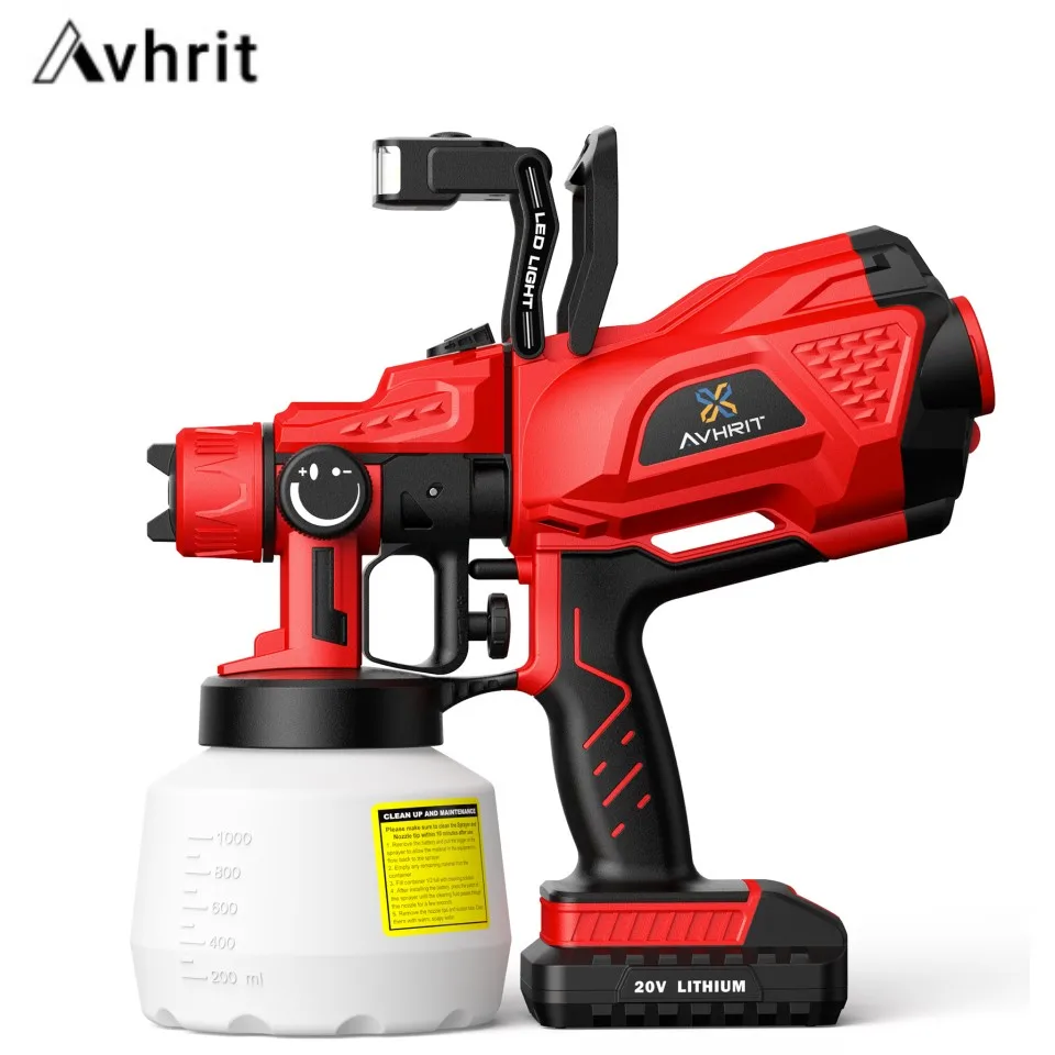 Avhrit Hvlp Pistola A Spruzzo Cordless Electric Ink Paint Sprayer Fai Da Te Auto Mobili Rivestimento In Acciaio Compressore D'Aria Kit Aerografo Porta