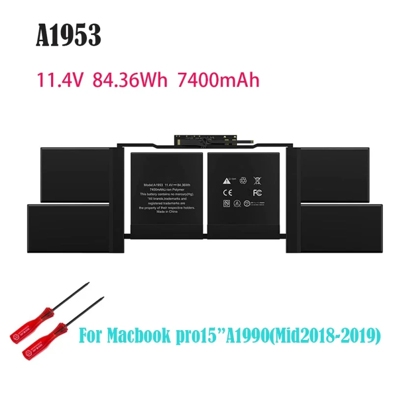 Batteria Per Laptop Damaite A1953 Per Apple Macbook Pro A1990 15 "Touch Bar (Metà 2018 / 2019 Anno) Emc3215 Emc3359 Mr962Ll 11.4V