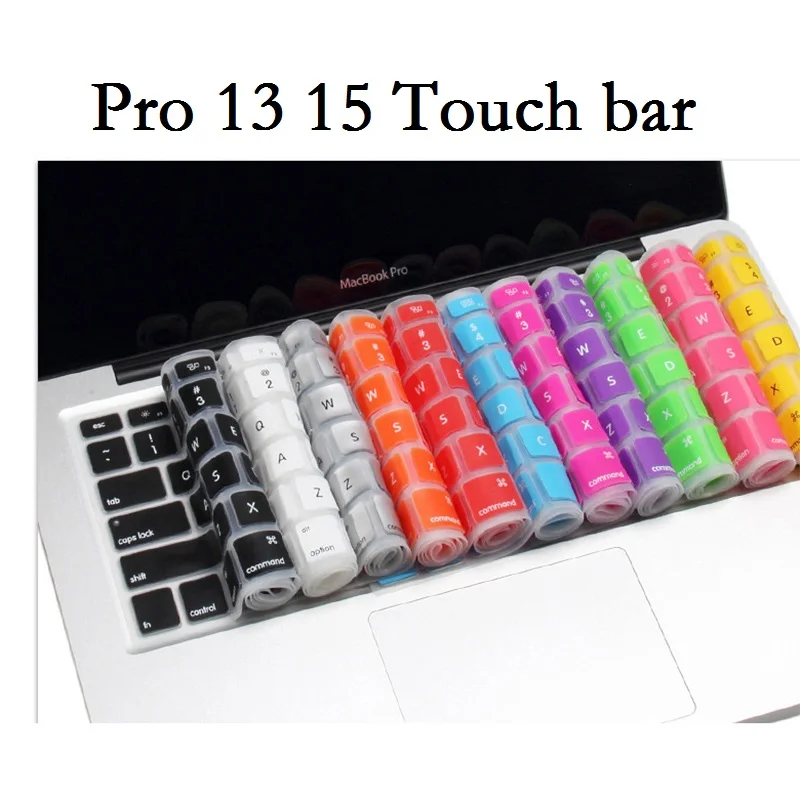 Per Macbook Pro 13 15 2016 2018 A1706 A1989 A1707 Cover Tastiera Us Eu Silicon Per Macbook Pro 13 15 Touch Bar Skin Per Tastiera