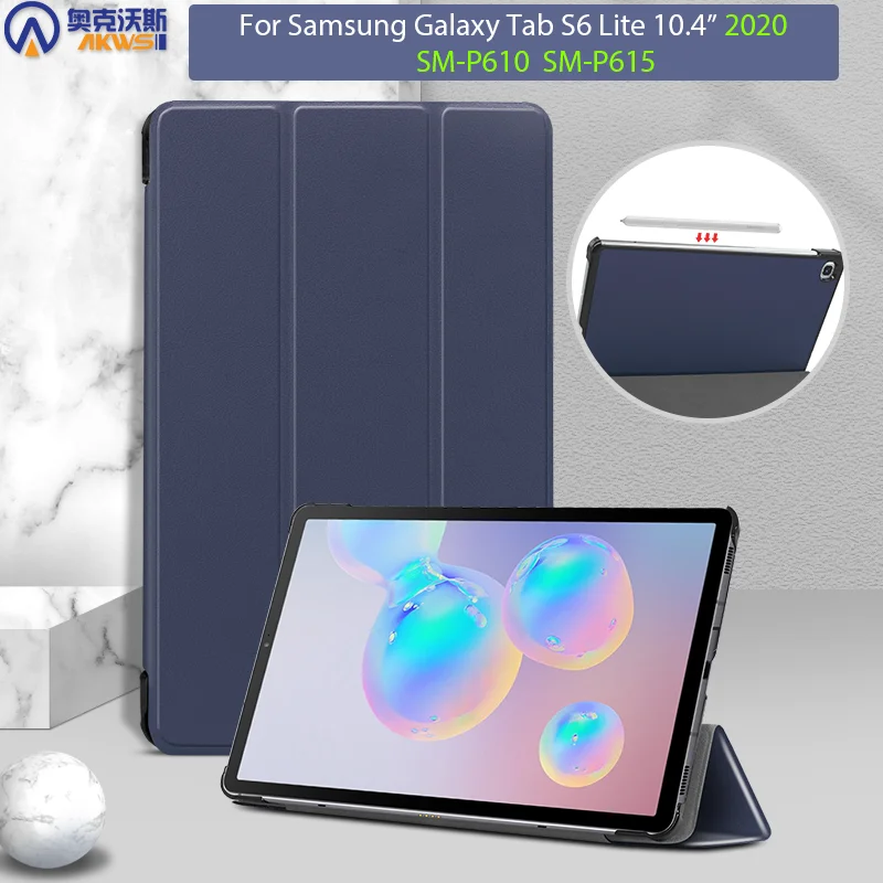 Per Samsung Galaxy Tab S6 Lite Custodia, Per Samsung Galaxy Tab S6 Lite 10.4 Custodia Per Tablet Funda In Pelle Magnetica