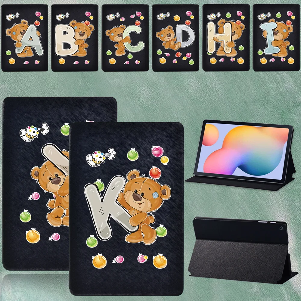 Per Samsung Galaxy Tab S6 Lite 2020 P610 P615 10.4 Pollici Flip Bear Series Lettere Custodia In Pelle Per Tablet