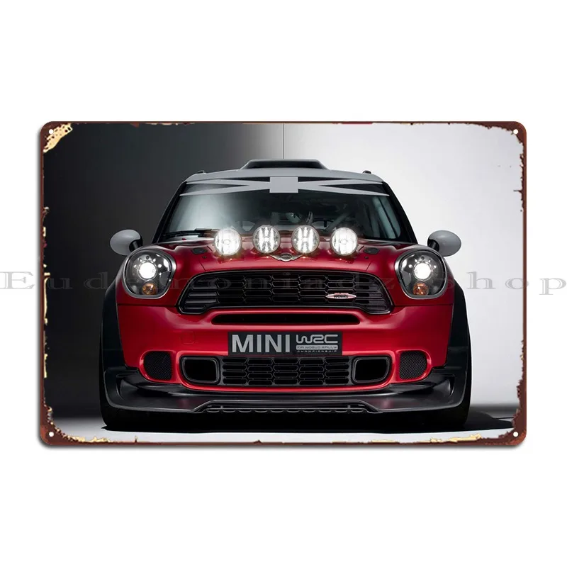 Mini Countryman Wrc Targa In Metallo Poster Bar Personalizzato Soggiorno Parete Grotta Garage Targa In Latta Poster