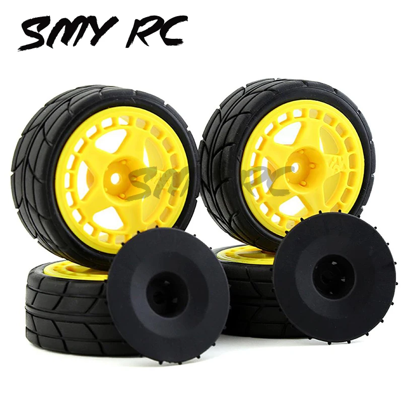 Rc Rally Car Cerchione In Plastica Pneumatici In Gomma Per Modello Di Auto 1/10 Hpi Tamiya Kyosho Wrc Claw 43 Ken Block Fiesta Xv01 Tt02