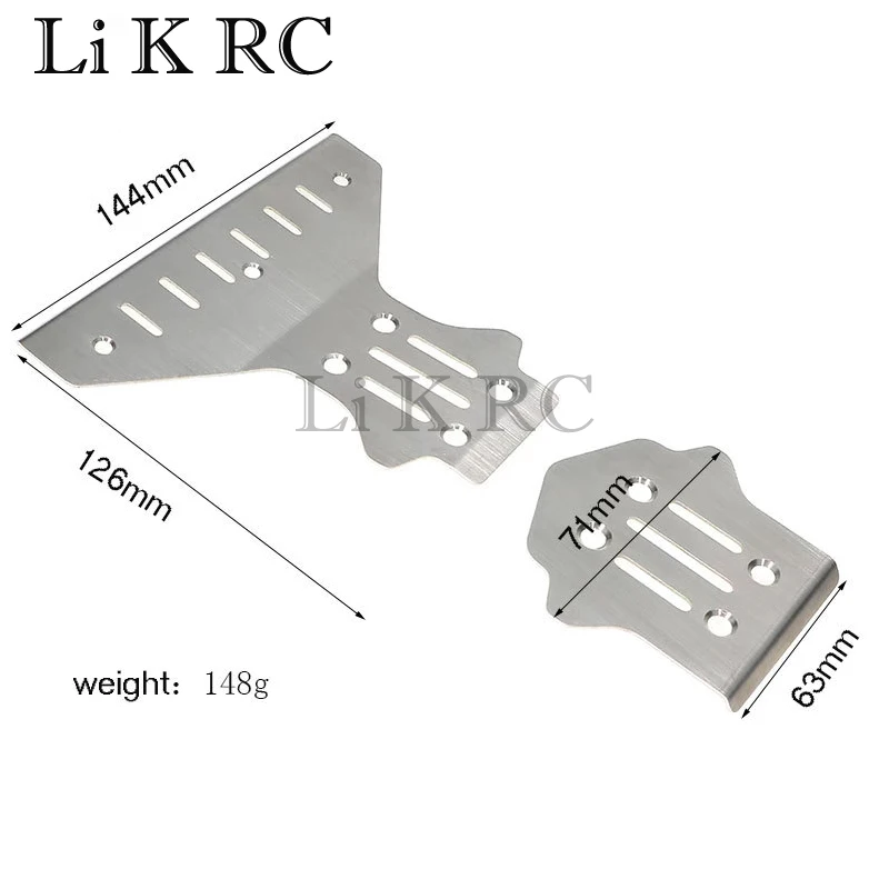 1 Set Force Racing Model Car Anteriore E Posteriore Skid Metal Armor Chassis Armor Modificato Op Pieces Per Km 1/7 Rally C3 Wrc