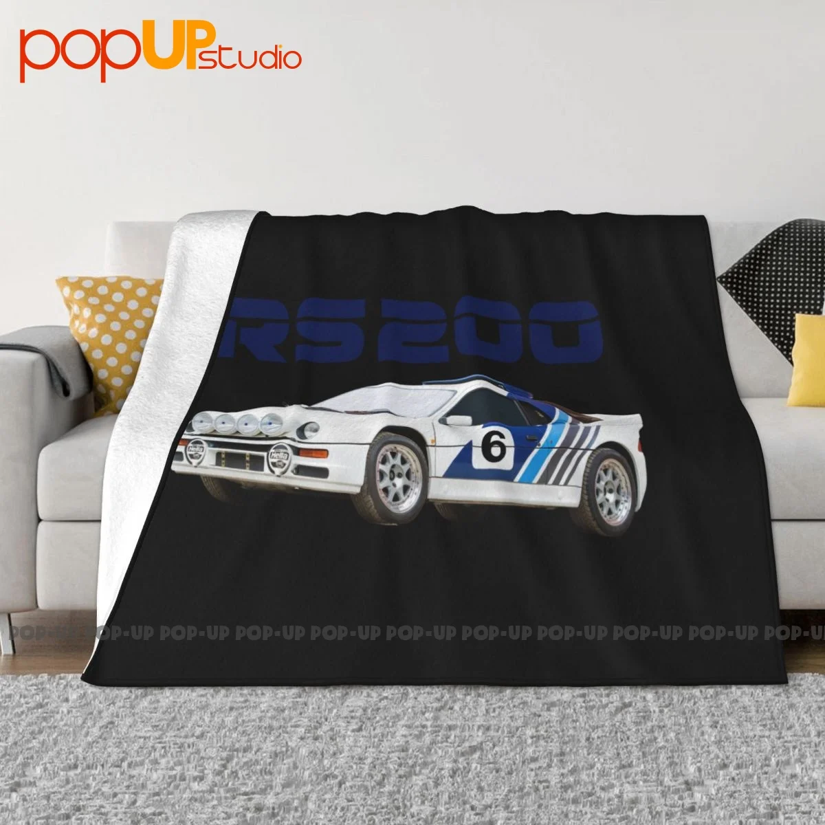 Ford Rs200 Gruppo B Rally Wrc Racing Coperta Biancheria Da Letto Copriletto Lenzuola