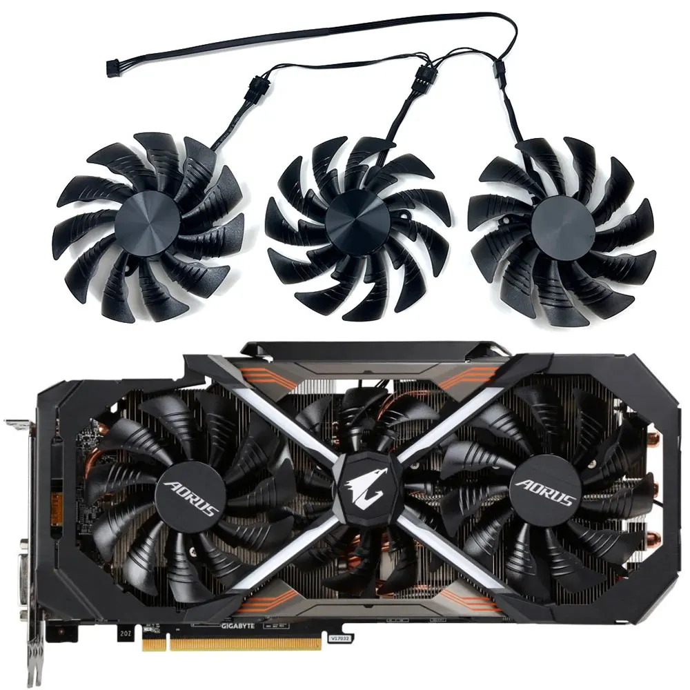 Nuova Ventola T129215Bu Aorus Gtx 1080 Ti Gpu, Per Gigabyte Aorus Geforce Gtx 1080Ti, Gtx 1080, 1070, Gv-N108Taorus Ventola Di Raffreddamento Della Sc