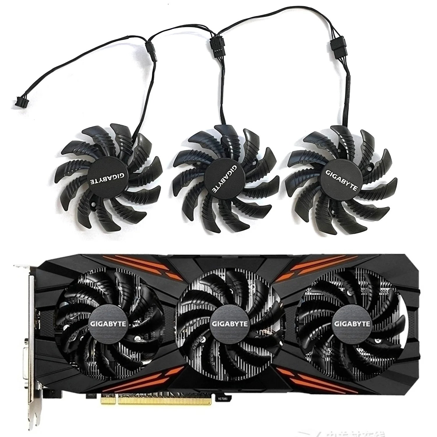 Pld08010S12H T128010Su 12V 0.35A 4Pin 75 Millimetri Per Gigabyte Ga-Aorus Gtx 1060 1070 Ti 1080 Ti G1 Gaming Gv-N98T Gtx 980 970 960 Ntitanx