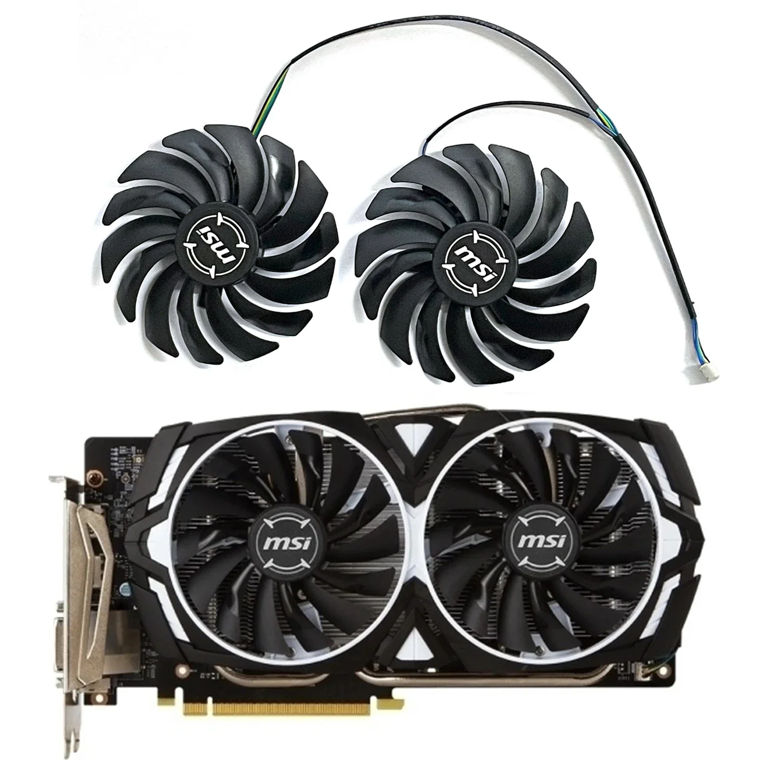95Mm Cooler Dc 12V Gtx 1080 Ti Cooler Per Msi Radeon R9 380 Armor 2X Gtx 1060/1070/1080 Ti Rx 470/570 Rx580 Scheda Di Gioco
