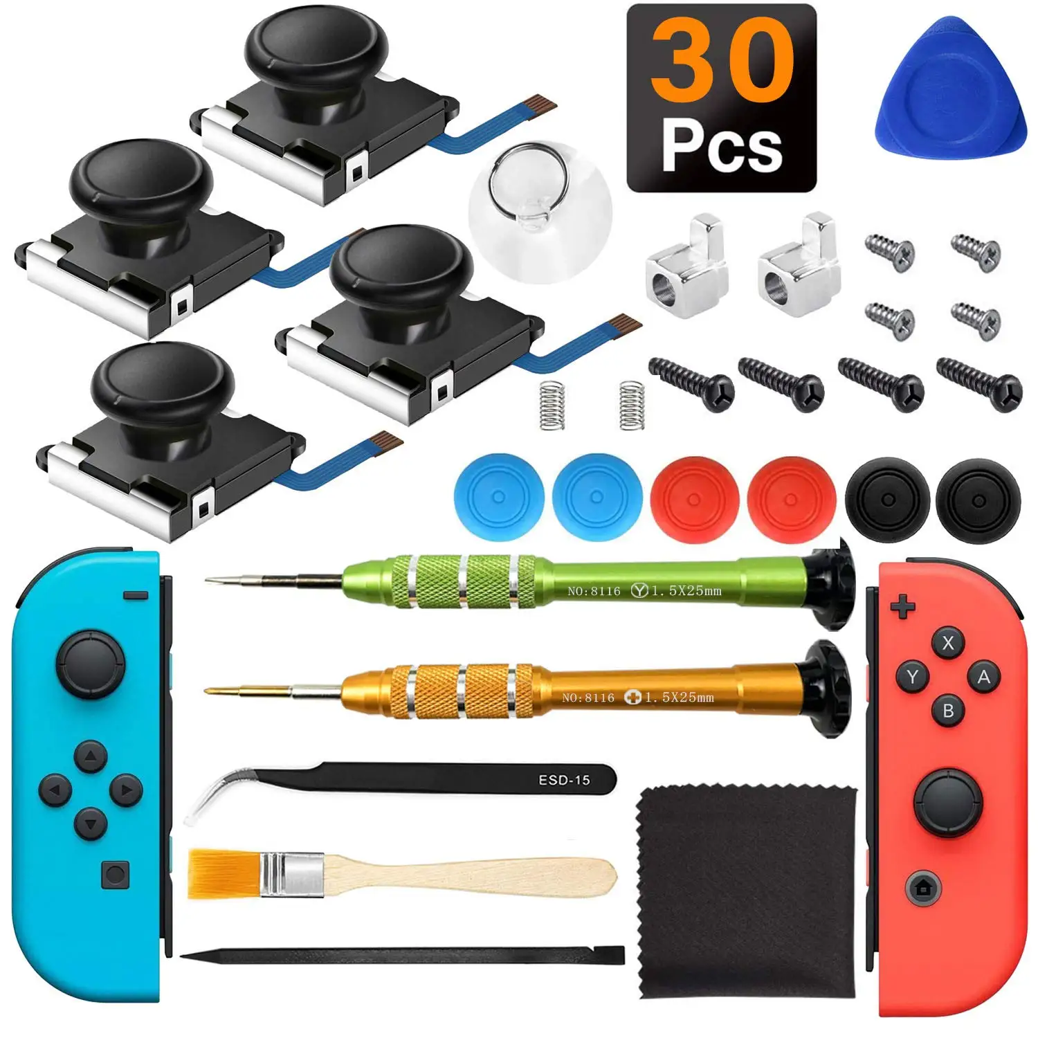 Per Joycon Joystick Sostituzione 4 Pack Per Fix Drift Nintendo Switch Joy-Con Controller E Switch Lite Joystick Sostituzione