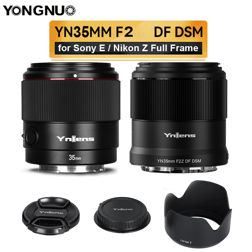 Yongnuo Yn35Mm F2S F2Z Df Dsm Af Mf 35Mm F2 Obiettivo Per Fotocamera Full Frame Per Sony E A9 A7S A7 A7R Ii Iii Iv Nikon Z Z5 Z6 Z7 Z Z50 Z30