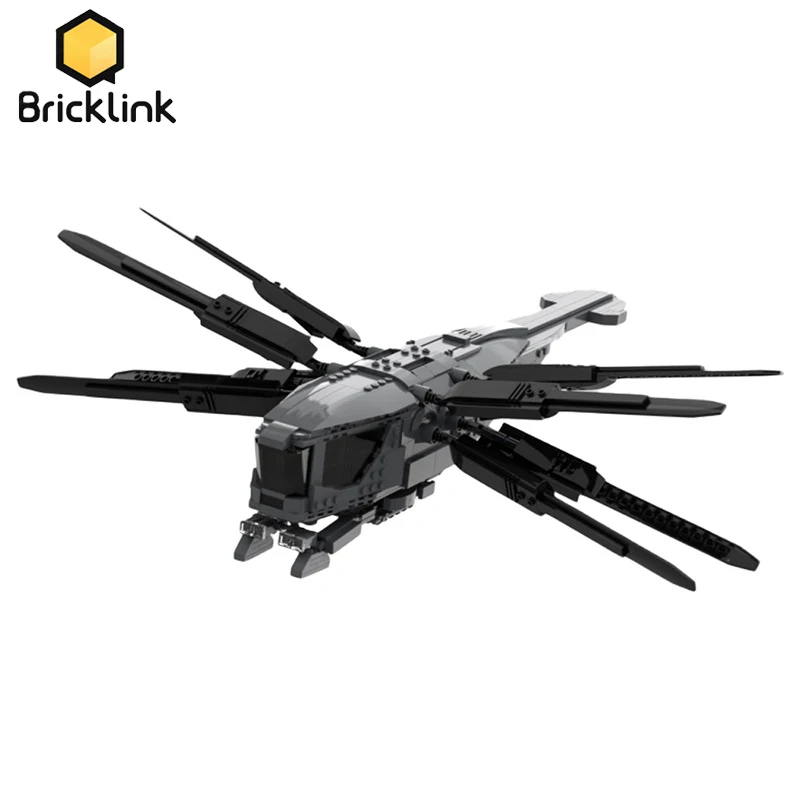 Bricklink Icone Film Dune Atreides Ornithopter 10327 Space Dragonfly Plane Arrakis Planet Aircraft Building Blocks Giocattoli Regalo