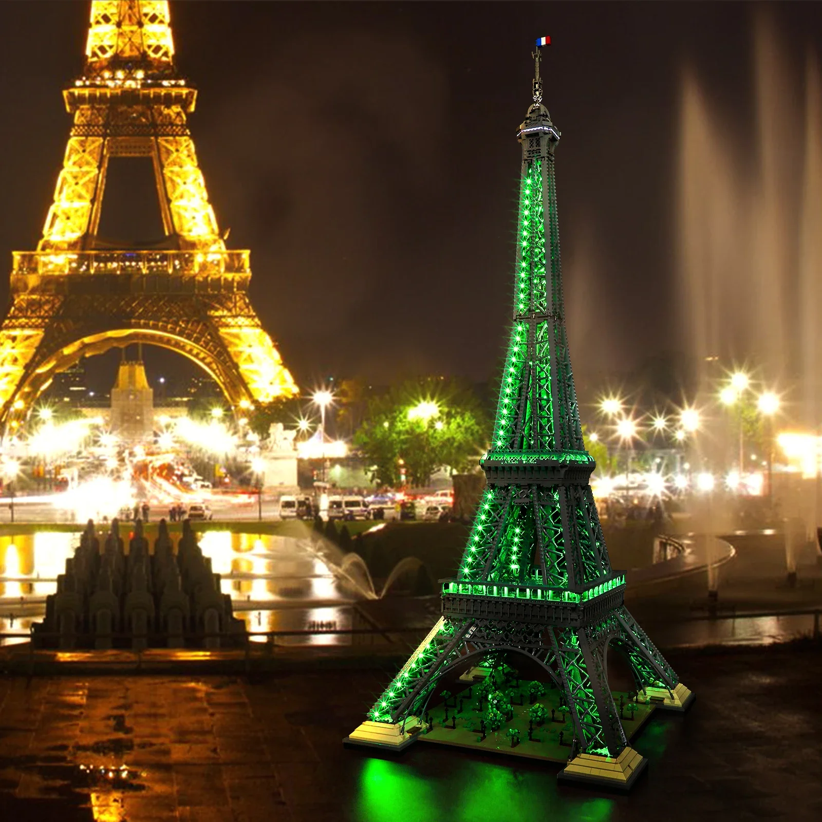 Hprosper 5V Led Light Per Icone 10307 Lampada Decorativa Torre Eiffel Con Scatola Batteria (Non Includere Blocchi Lego)