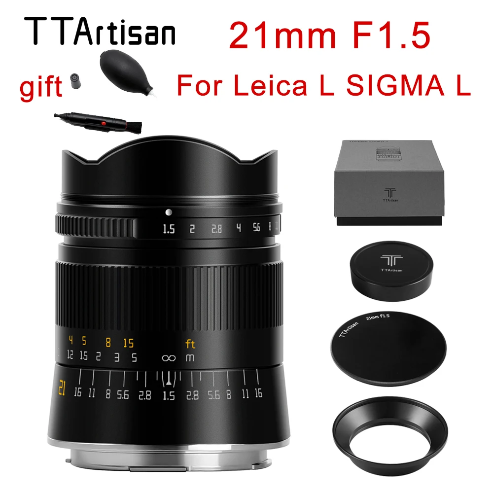 Nuovo Ttartisan 21Mm F1.5 Obiettivo Full Fame Obiettivo Della Fotocamera Messa A Fuoco Manuale Per Leica L Sigma Panasonic L Mount Per Fotocamera Pana