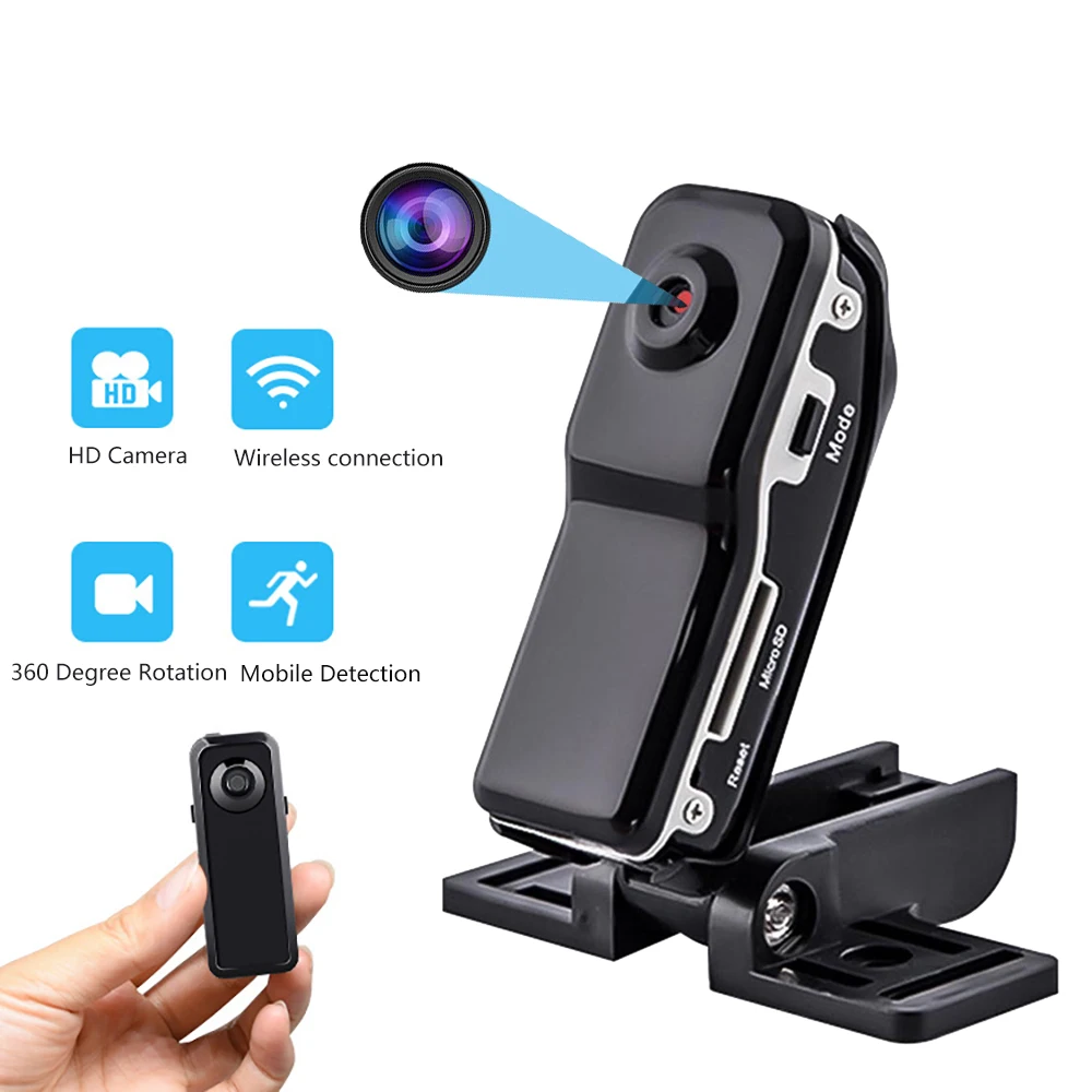 Mini Dv Camera Wireless Micro Camera 720P Hd Sensor Camcorder Md80 Videoregistratore Audio Clip Per Collare Per Fotocamera Piccola