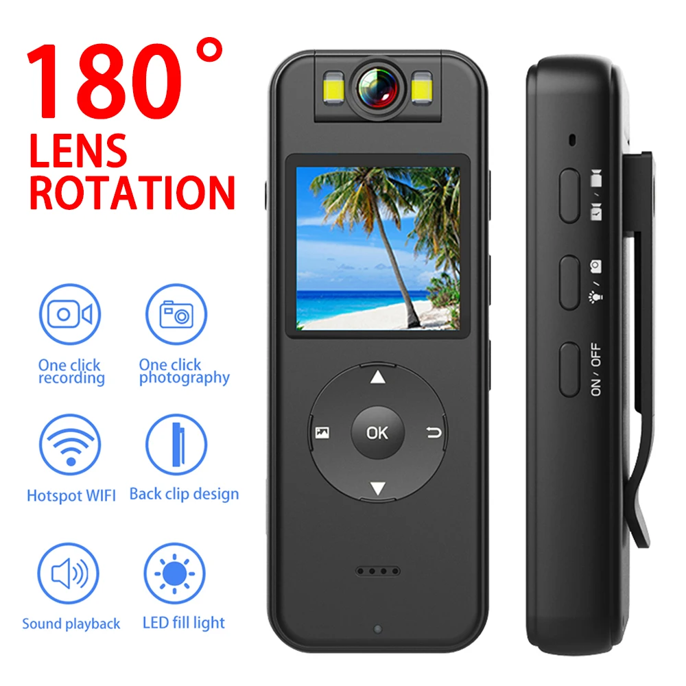 1080P 4K Hd Mini Wifi Camera Outdoor Small Recorder Camera 180 Gradi Visione Notturna Rotante Bici Mini Dv Sport Camera