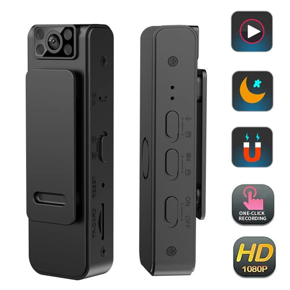 Hd 1080P Mini Telecamera Visione Notturna A Infrarossi Smart Home Small Body Camera Baby Monitor Sport Dvr Dv Videocamera Videoregistratore