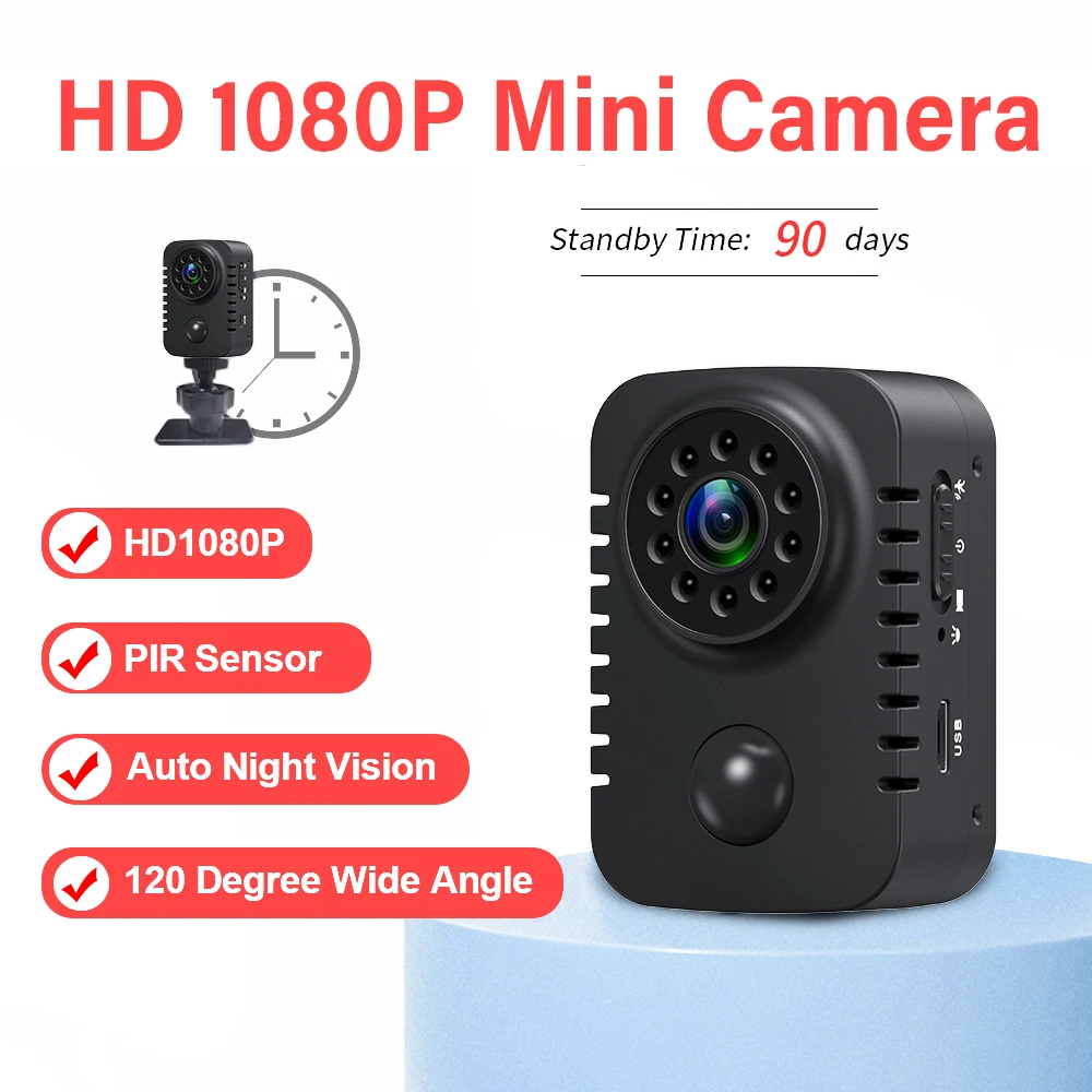 Hd Mini Camera Wireless 1080P Telecamere Tascabili Di Sicurezza Pir Motion Detection Small Nanny Cam Micro Sport Dv Videoregistratore