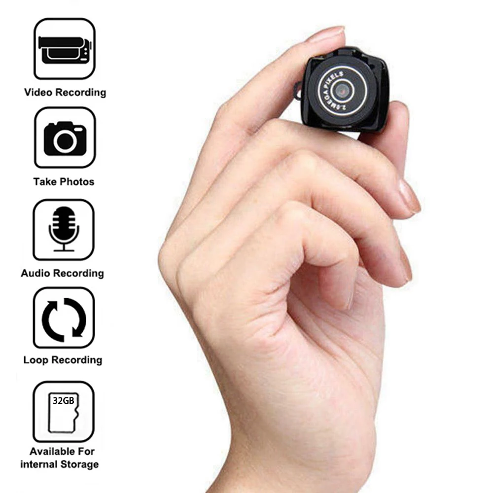 Piccola Mini Telecamera Portatile Videoregistratore Audio Webcam Di Sicurezza Micro Videocamera Piccola Dv Dvr Security Secret Nanny Sport Micro Cam