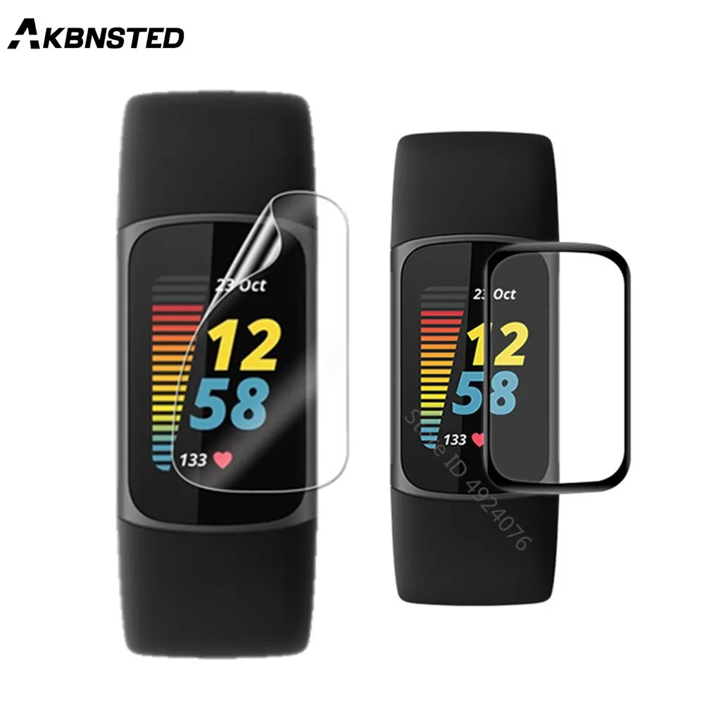 Pellicola Protettiva 2 Pezzi Per Fitbit Charge 5 Pellicola A Copertura Totale Anti-Bubble Hd Pellicola Trasparente Per Carica Pellicola Protettiva 5/4