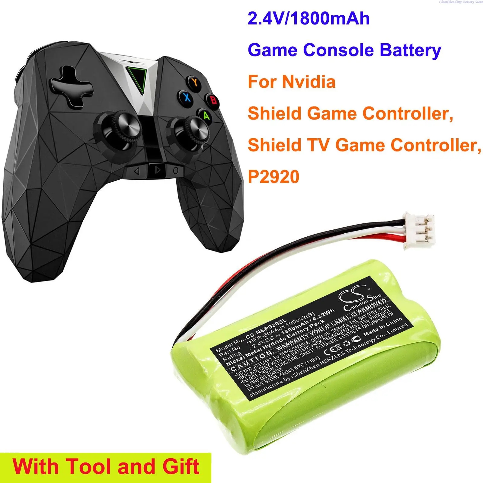 Batteria Cameron Sino 1800Mah Per Nvidia P2920, Controller Di Gioco Shield, Controller Di Gioco Shield Tv
