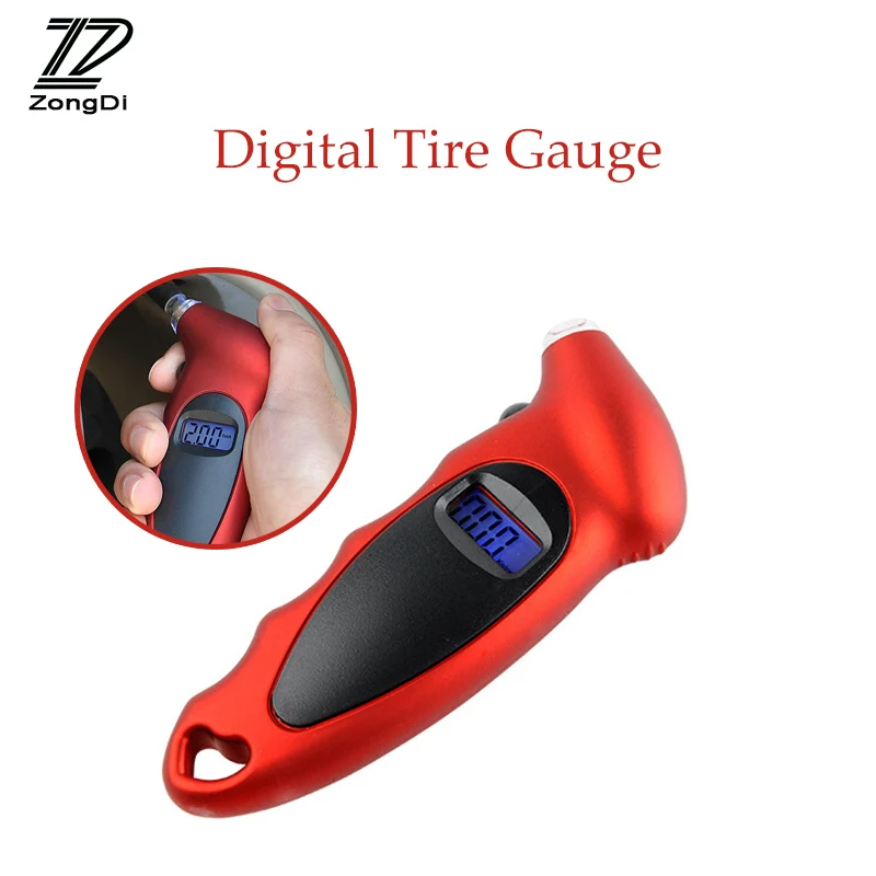 Zd 1X Car Tire Pressure Gauge Portable Digital Display Monitor Per Vw Golf 4 5 6 Audi A3 A4 A5 A6 Ford Focus Mondeo Accessori