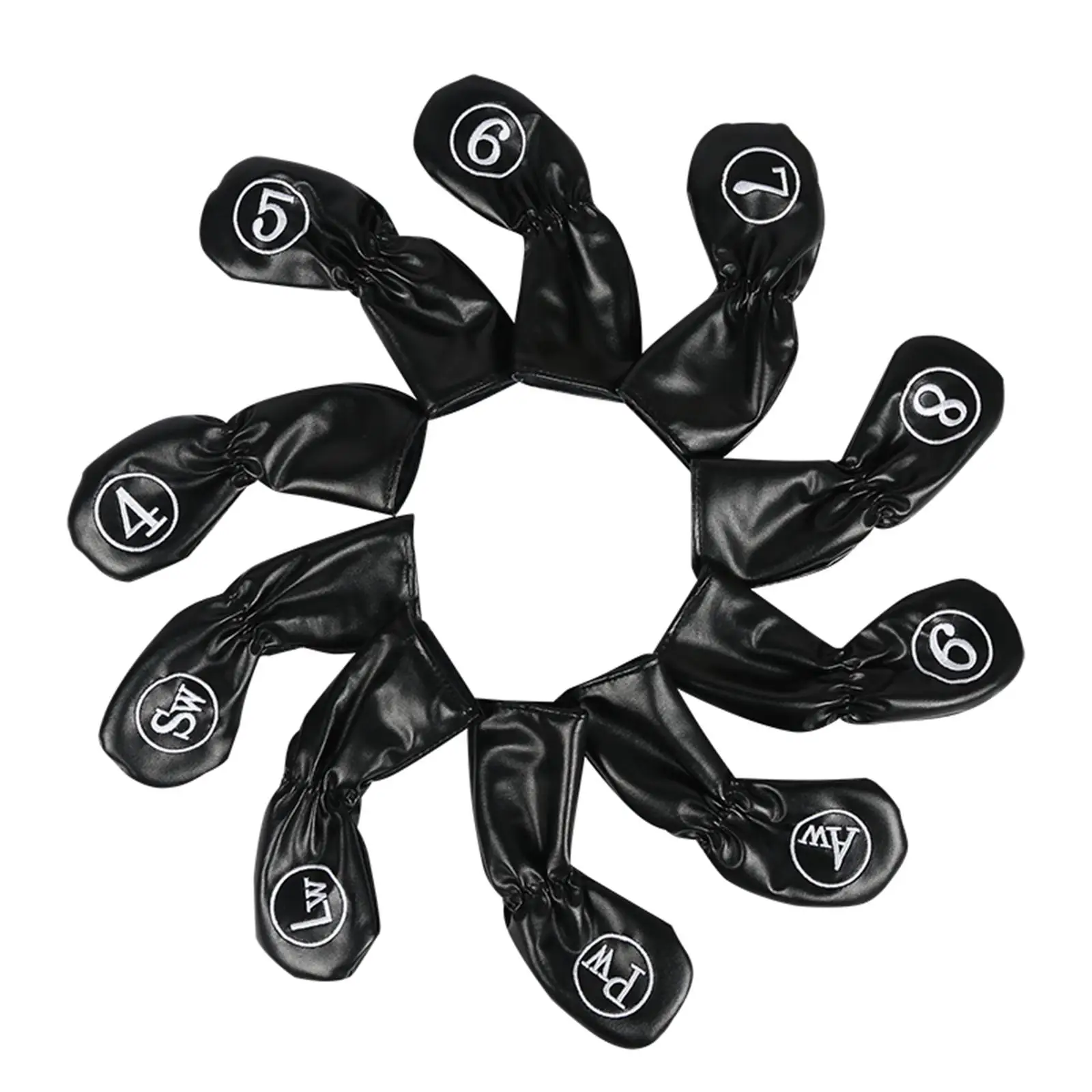 10 Pz Golf Club Head Covers Protector Con Targhette Numeriche 4 5 6 7 8 9 Aw Pw Lw Sw Regalo Golf Iron Covers Set Per Display Principiante