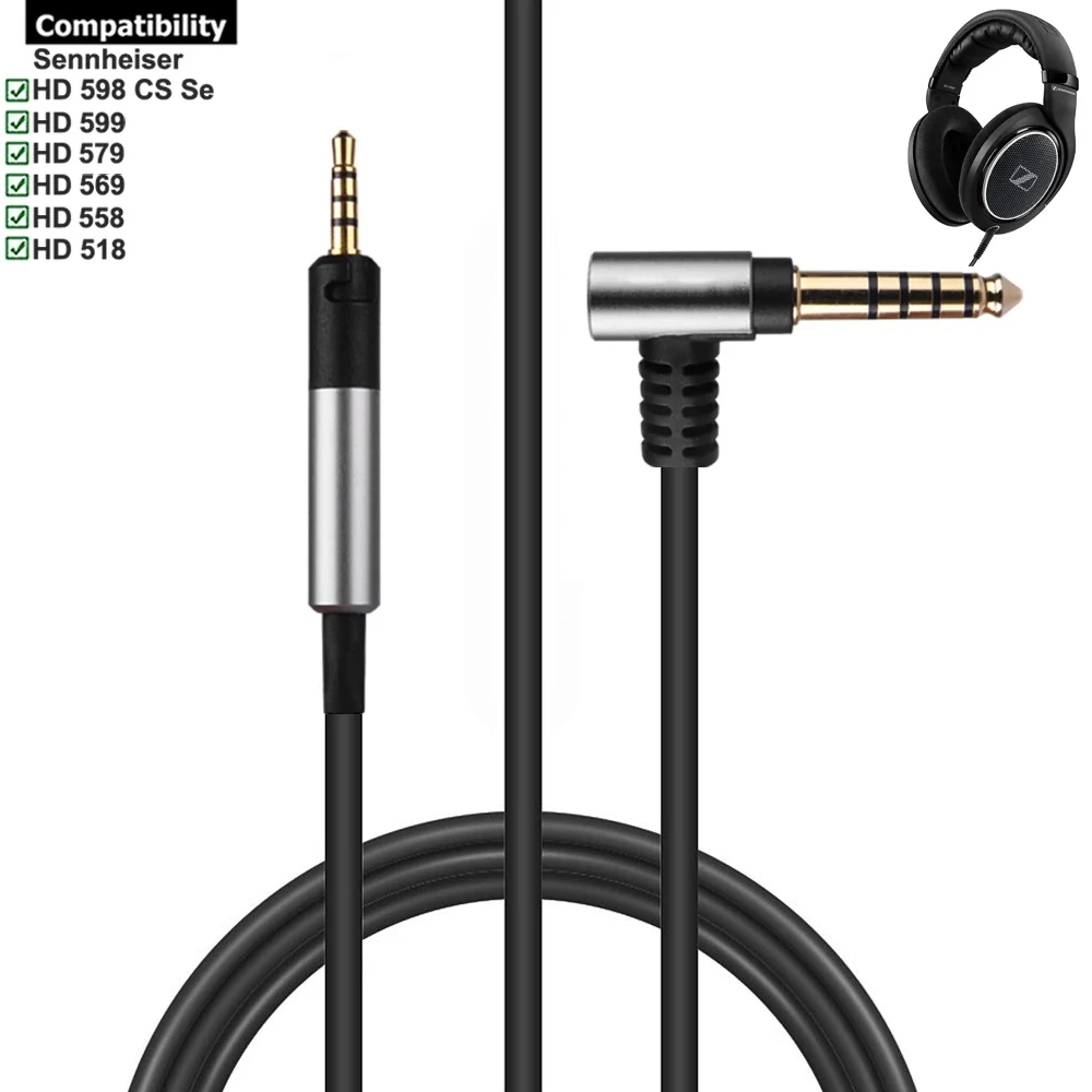 Cavo Di Prolunga Per Cavo Audio Hifi Maschio Bilanciato Da 2.5Mm 4.4Mm Per Cuffie Sennheiser Hd 598 Cs 558 518 599 569 579