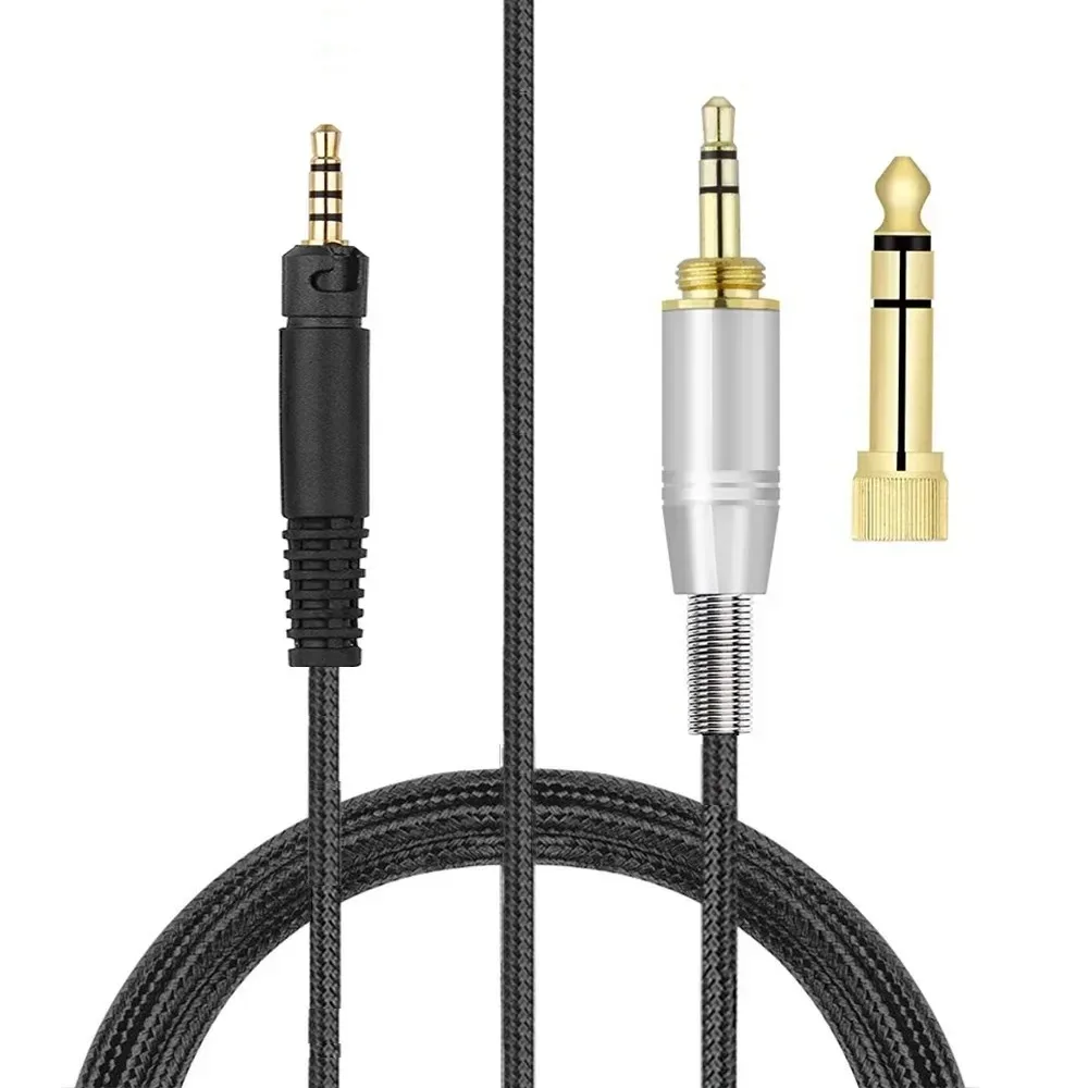 Cavo Di Prolunga Di Ricambio Intrecciato In Nylon Ofc Da 6.35Mm Per Cuffie Sennheiser Hd 598 Cs Sr 558 518 599 569 579