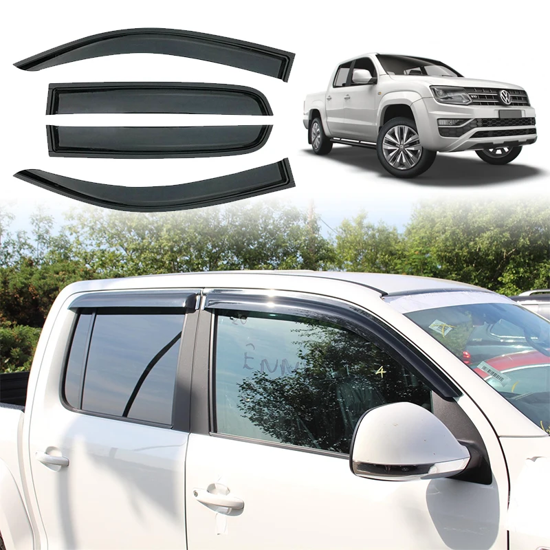 Deflettori Della Pioggia Del Vento Della Visiera Della Finestra Per Volkswagen Amarok 2009-2023 Vw Amarok V6 4 X4 Accessori Per Lo Stying Dell'Auto 4 