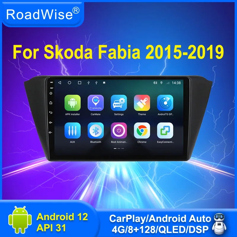 2 Din Multimedia Android Autoradio Per Skoda Fabia 3 Iii 2015 2016 2017 2018 2019 Carplay 4G Wifi Gps Rds Dvd Autoradio Stereo
