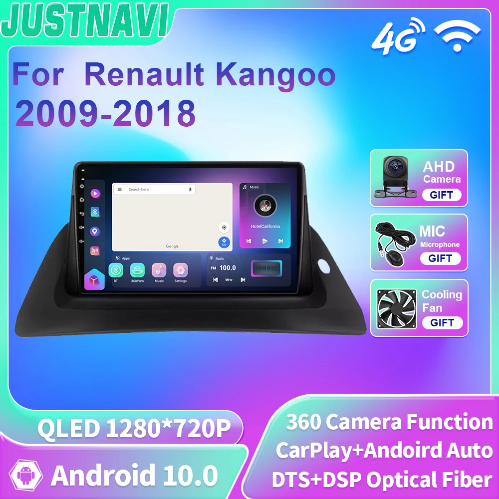 Justnavi Android 10 Per Renault Kangoo 2009-2018 Autoradio Autoradio Stereo Video Multimedia Player Qled 2 Din No Dvd Gps Navi