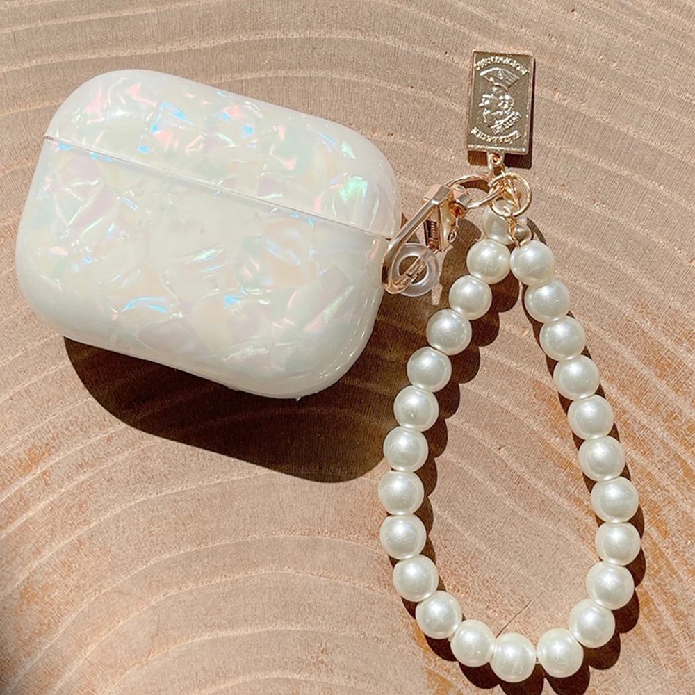 Per Airpods Pro 2 Custodia Luxury Pearl Pendant Cover Per Cuffie Wireless Per Apple Airpods 3 Pro Usb C 2Nd 3Rd Generation Tpu Shell